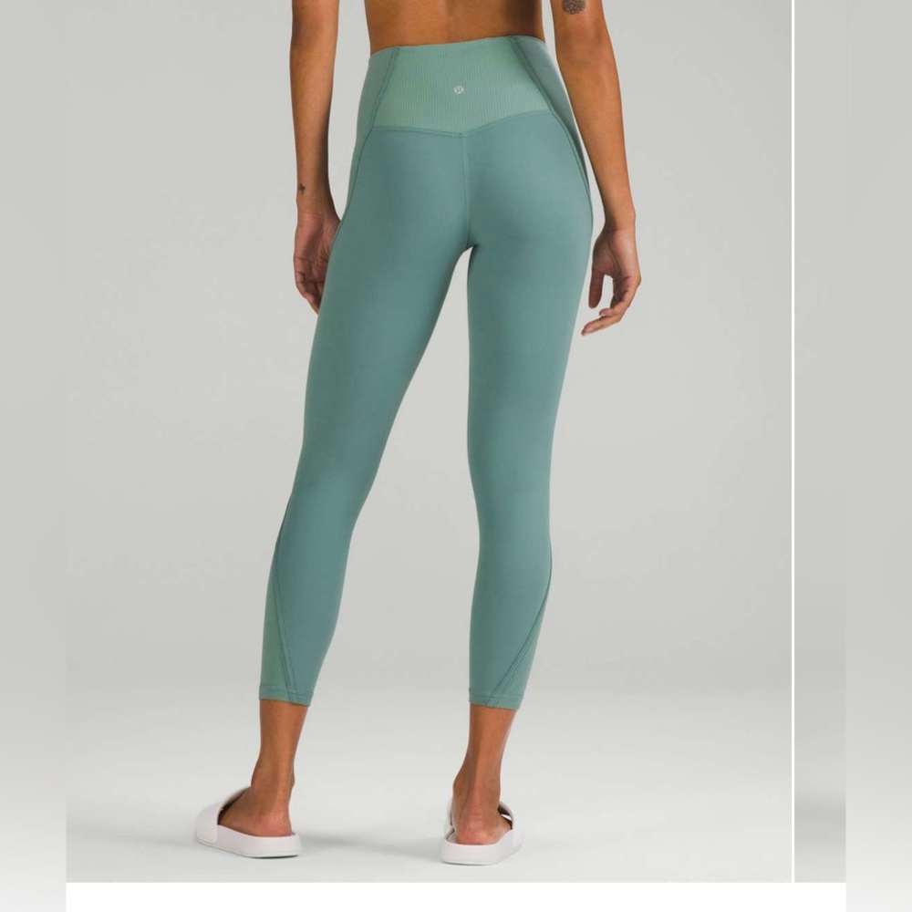 Lululemon Align Ribbed Panel High-Rise Tight 25” Tidewater Teal Size 8